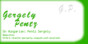 gergely pentz business card